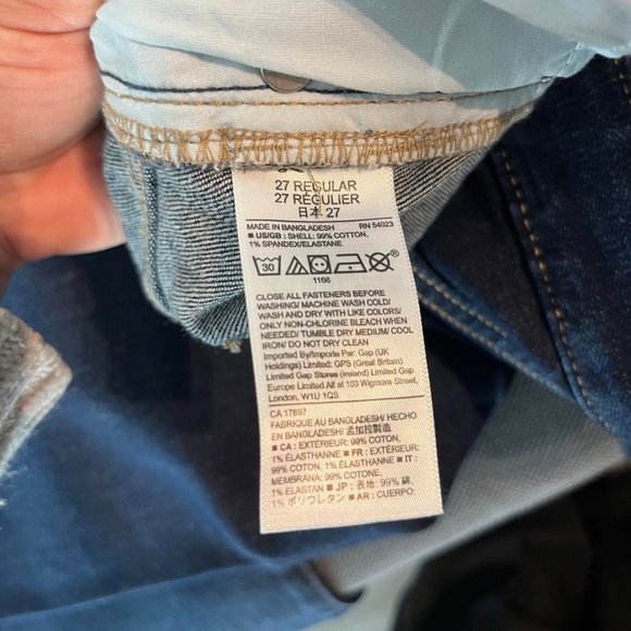 Women's Gap Real Straight Blue Jeans Size 27/4R - Picture 5 of 5